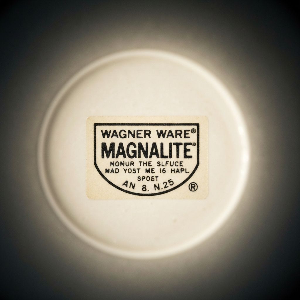 Wagner Ware Magnalite stamp marking on cast aluminum cookware